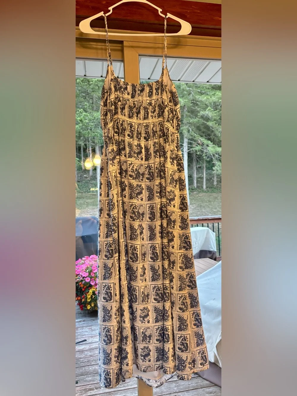 Abercrombie & Fitch smocked cami maxi dress